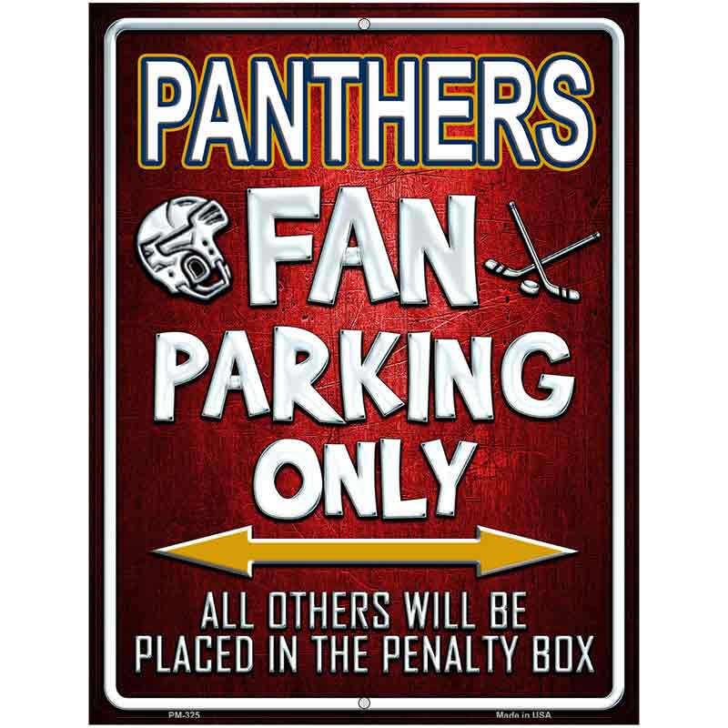 Panthers Metal Novelty Parking Sign P-325 4.5" x 6" (PM)