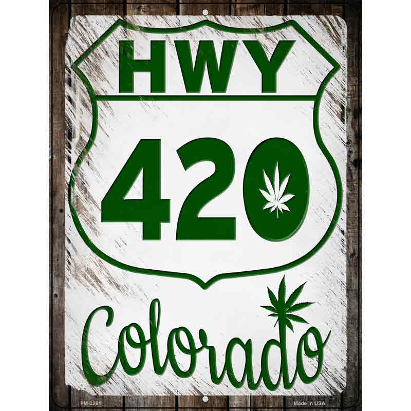 HWY 420 Colorado Novelty Metal Parking Sign 4.5" x 6" (PM)