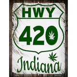 HWY 420 Indiana Novelty Metal Parking Sign 4.5" x 6" (PM)