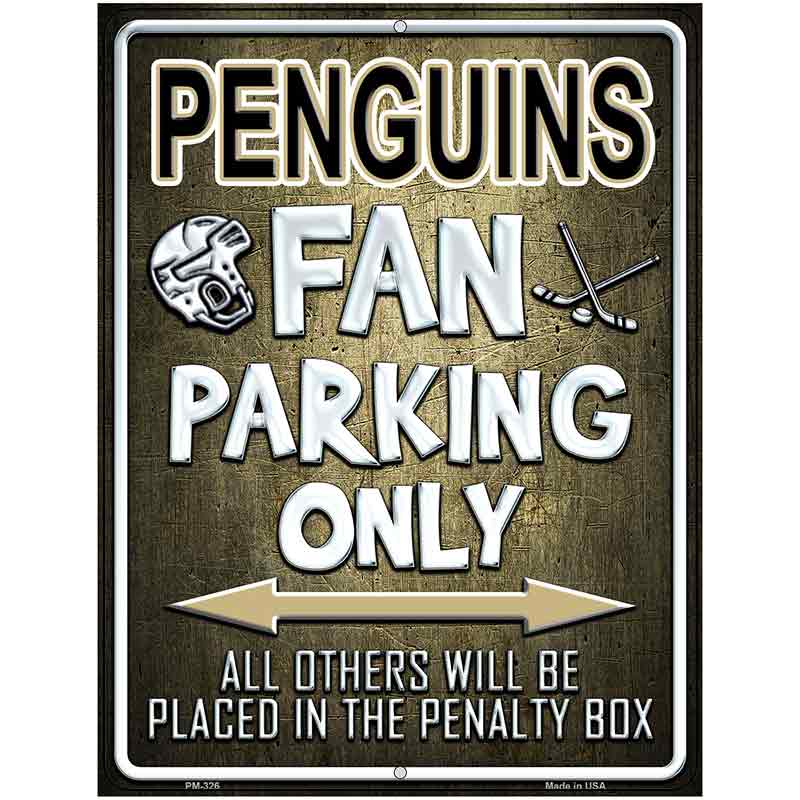 Penguins Metal Novelty Parking Sign 4.5" x 6" (PM)