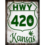 HWY 420 Kansas Novelty Metal Parking Sign 4.5" x 6" (PM)