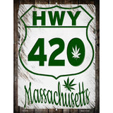 HWY 420 Massachusetts Novelty Metal Parking Sign 4.5" x 6" (PM)