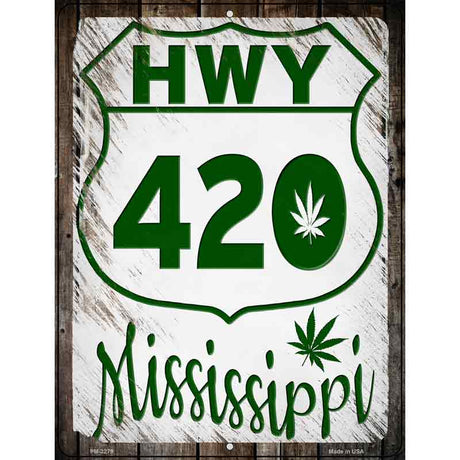 HWY 420 Mississippi Novelty Metal Parking Sign 4.5" x 6" (PM)