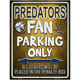 Predators Metal Novelty Parking Sign 4.5" x 6" (PM)