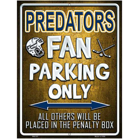 Predators Metal Novelty Parking Sign 4.5" x 6" (PM)