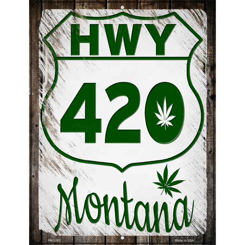 HWY 420 Montana Novelty Metal Parking Sign 4.5" x 6" (PM)