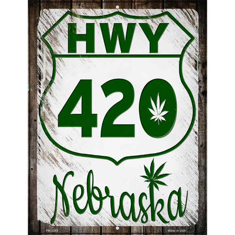 HWY 420 Nebraska Novelty Metal Parking Sign 4.5" x 6" (PM)