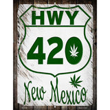 HWY 420 New Mexico Novelty Metal Parking Sign 4.5" x 6" (PM)