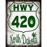 HWY 420 North Dakota Novelty Metal Parking Sign 4.5" x 6" (PM)