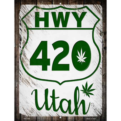 HWY 420 Utah Novelty Metal Parking Sign 4.5" x 6" (PM)