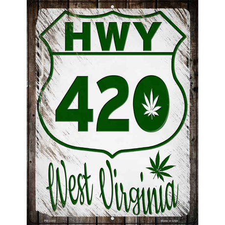 HWY 420 West Virginia Novelty Metal Parking Sign 4.5" x 6" (PM)