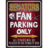 Senators Metal Novelty Parking Sign 4.5" x 6" (PM)