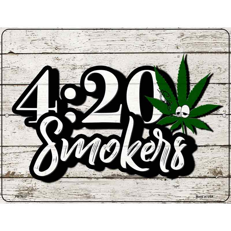 420 Smokers Novelty Metal Parking Sign 4.5" x 6" (PM)