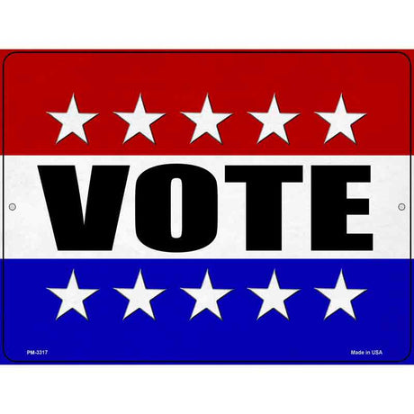 Vote Novelty Metal Parking Sign 4.5" x 6" (PM)