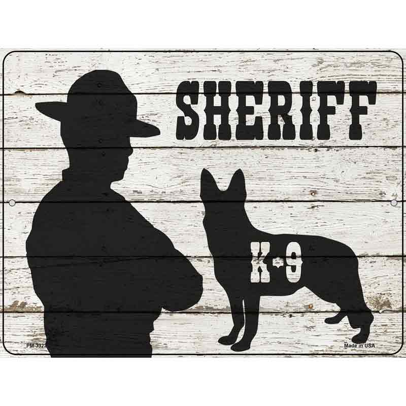 Sheriff K9 Novelty Metal Parking Sign 4.5" x 6" (PM)