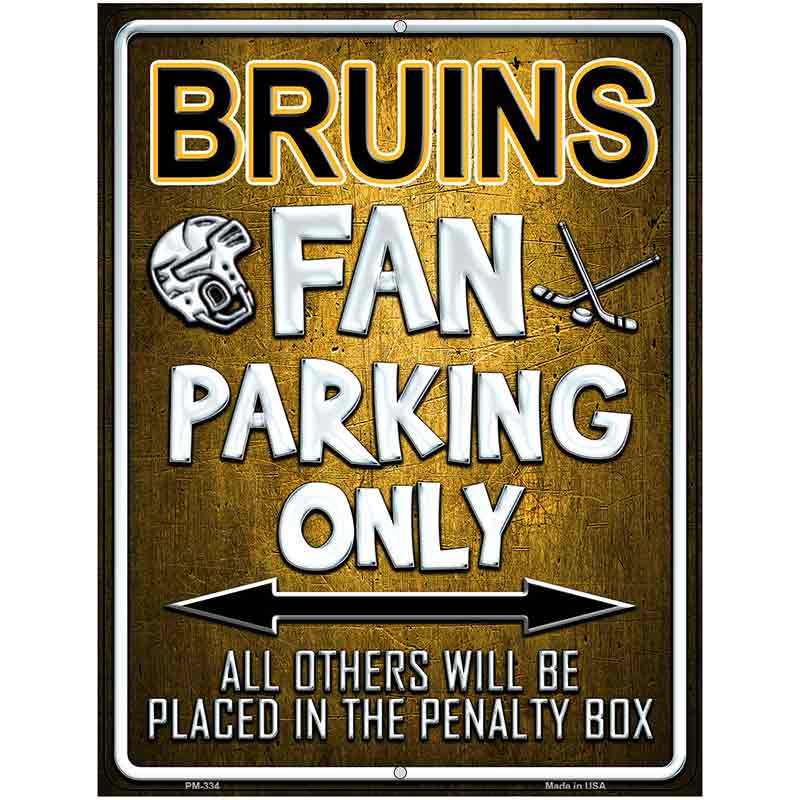 Bruins Metal Novelty Parking Sign 4.5" x 6" (PM)