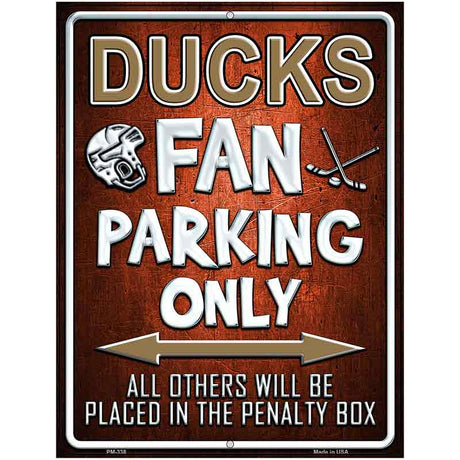 Ducks Metal Novelty Parking Sign 4.5" x 6" (PM)