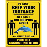 One Dolphin Apart Novelty Metal Parking Sign 4.5" x 6" (PM)