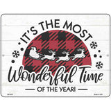 Sleigh Wonderful Time Of The Year Novelty Metal Parking Sign 4.5" x 6" (PM)