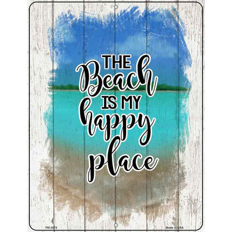 Beach Is My Happy Place Novelty Metal Parking Sign 4.5" x 6" (PM)