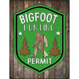 Bigfoot Hunting Permit Novelty Metal Parking Sign 4.5" x 6" (PM)