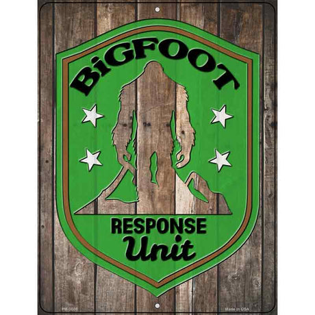 Bigfoot Response Unit Novelty Metal Parking Sign 4.5" x 6" (PM)