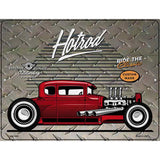 Red Hotrod Novelty Metal Parking Sign 4.5" x 6" (PM)