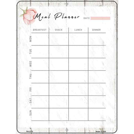 Meal Planner Novelty Metal Parking Sign 4.5" x 6" (PM)