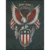 United States Veteran Eagle Novelty Metal Parking Sign 4.5" x 6" (PM)