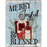 Merry Joyful Blessed Novelty Metal Parking Sign 4.5" x 6" (PM)