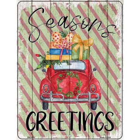 Seasons Greetings Car Novelty Metal Parking Sign 4.5" x 6" (PM)