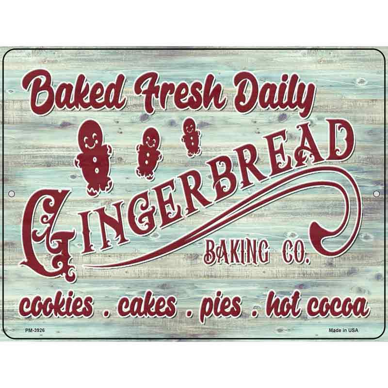 Gingerbread Baking Co Novelty Metal Parking Sign 4.5" x 6" (PM)