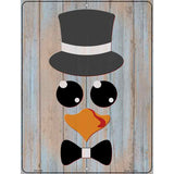 Penguin Face Novelty Metal Parking Sign 4.5" x 6" (PM)