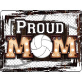 Proud Volleyball Mom Novelty Metal Parking Sign 4.5" x 6" (PM)