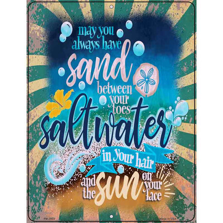 Sand Between Your Toes Novelty Metal Parking Sign 4.5" x 6" (PM)