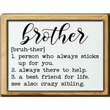 Brother Definition Novelty Metal Parking Sign 4.5" x 6" (PM)