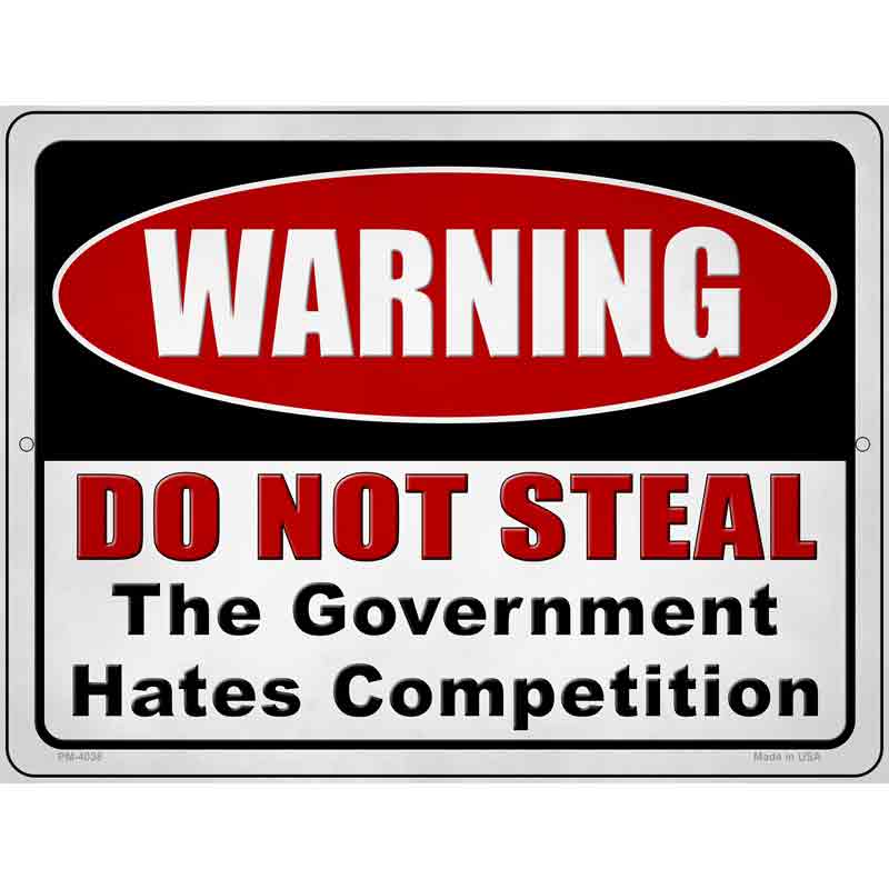 Warning Do Not Steal Novelty Metal Parking Sign 4.5" x 6" (PM)