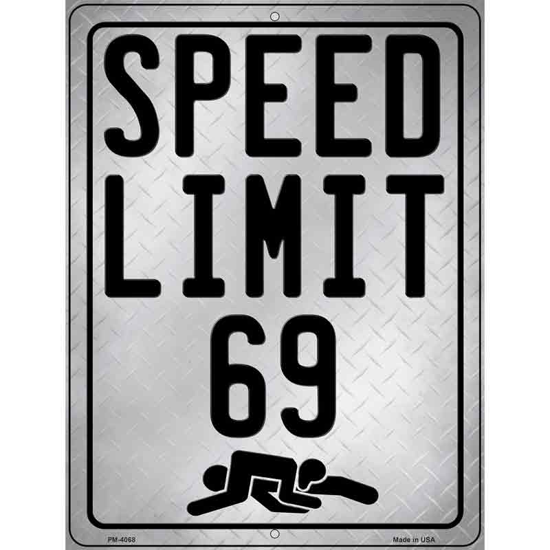 SmartSign Lustiges Schild 'Speed Limit 69' – Reflektierend, Wetterfest & Aus Aluminium