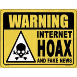 Warning Internet Hoax Novelty Metal Parking Sign 4.5" x 6" (PM)