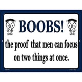 Boobs Proof Novelty Metal Parking Sign 4.5" x 6" (PM)