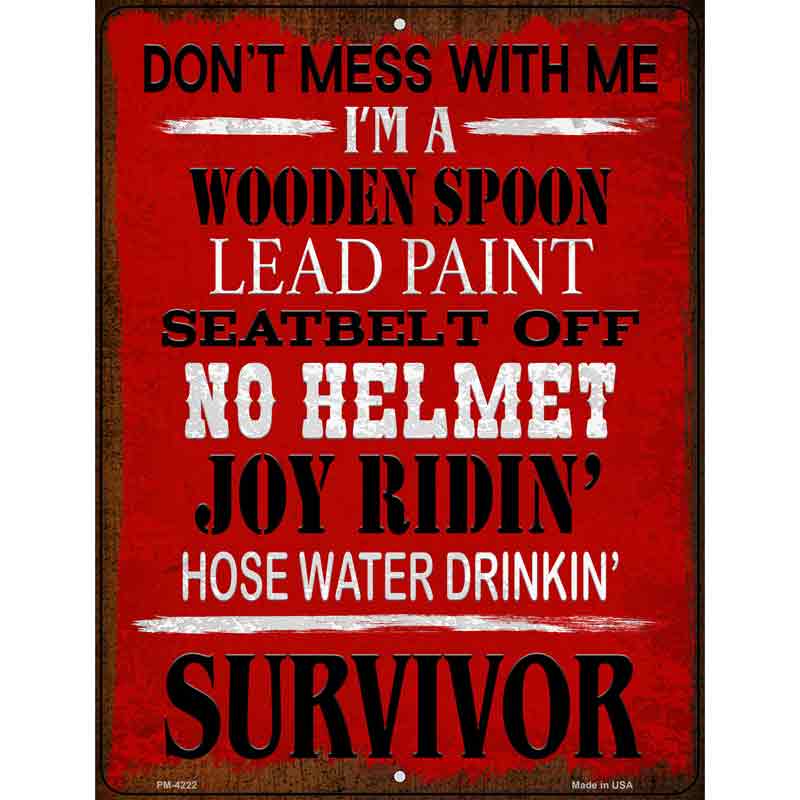 Hose Water Drinkin Survivor Novelty Metal Parking Sign 4.5" x 6" (PM)