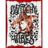 Witchy Vibes Novelty Metal Parking Sign 4.5" x 6" (PM)