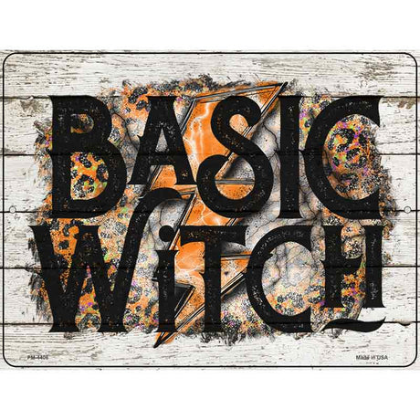 Basic Witch Novelty Metal Parking Sign 4.5" x 6" (PM)