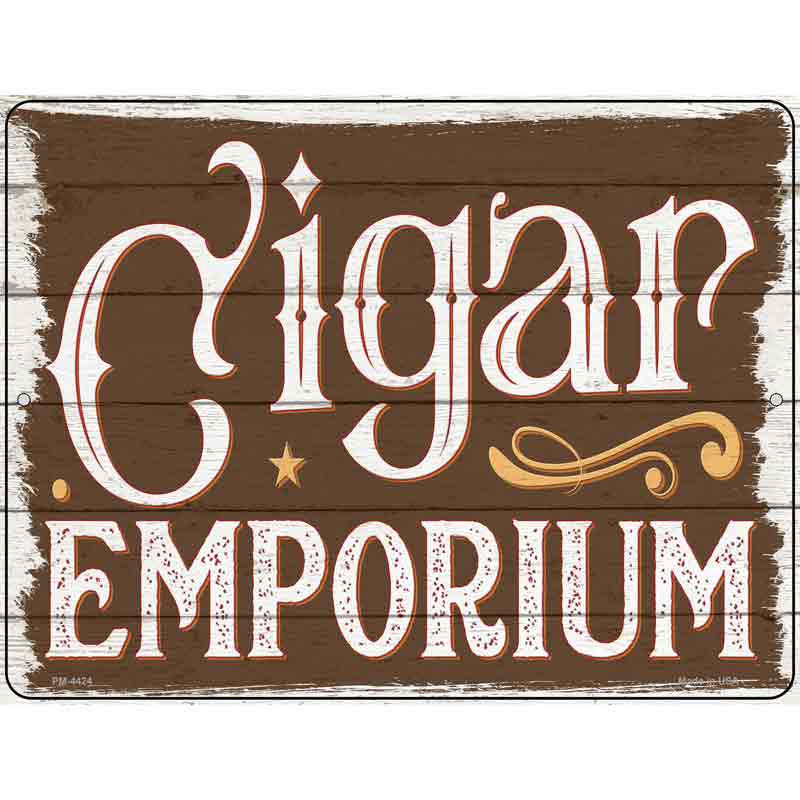 Cigar Emporium Novelty Metal Parking Sign 4.5" x 6" (PM)