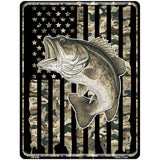 Camo Bass Flag Metal Novelty Parking Sign P-4462