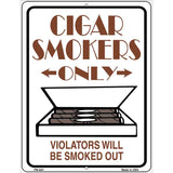 Cigar Smokers Only Metal Novelty Parking Sign 4.5" x 6" (PM)