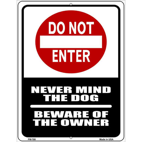 Do Not Enter Metal Novelty Parking Sign 4.5" x 6" (PM)