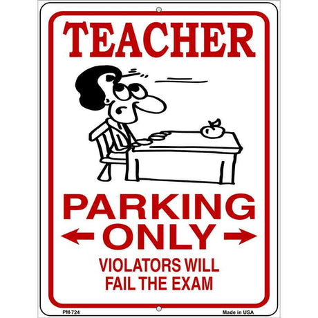 Teacher Parking Metal Novelty Parking Sign 4.5" x 6" (PM)