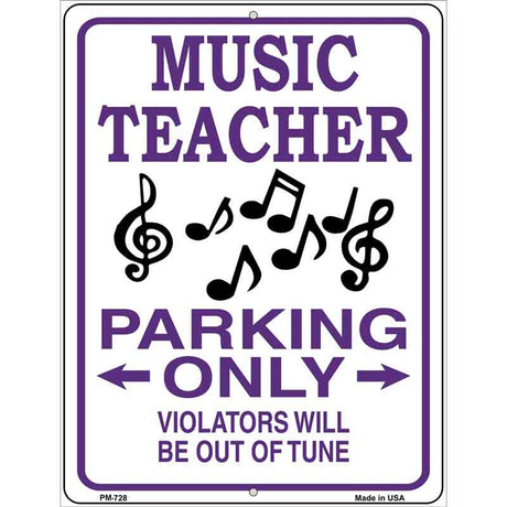 Music Teacher Parking Metal Novelty Parking Sign 4.5" x 6" (PM)