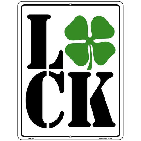 Luck Metal Novelty Parking Sign 4.5" x 6" (PM)